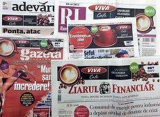 CAMPANIA ZILEI ÎN PRINT. Viva Cafe de la OMV, reclamă pe prima pagină în cinci ziare