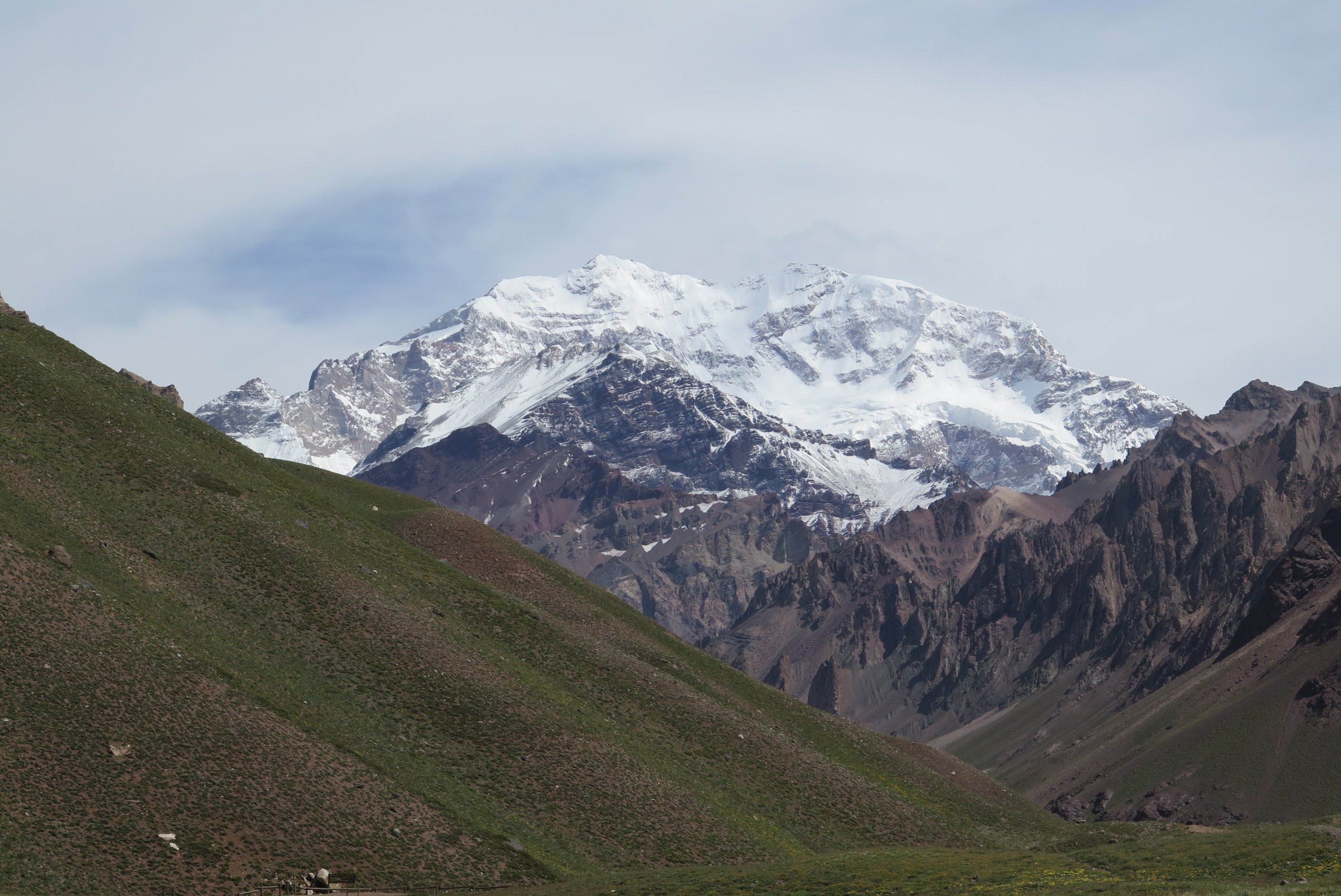 Varful Aconcagua, în timpul ascensiunii