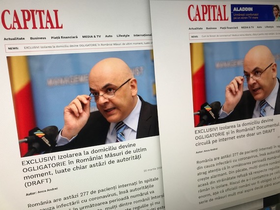 Capital.ro, titlu de Fake-News despre izolarea la domiciliu. Titlul, schimbat ulterior. De la semnul exclamării la semnul întrebării