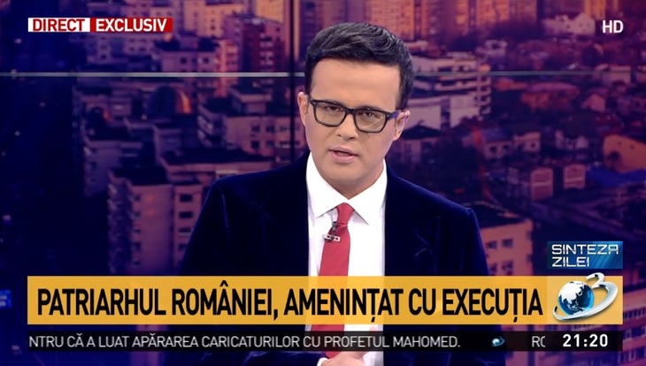 DERAPAJ. „Patriarhul României, ameninţat cu execuţia” sau „Atentat eşuat la Patriarhul Daniel” - Antena 3 şi Evz, două titluri de click-bait