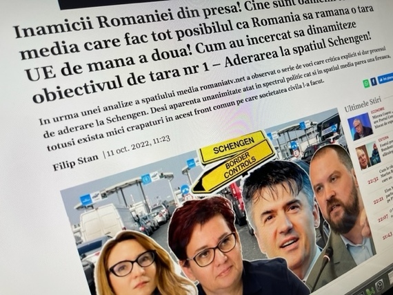 DERAPAJ. România TV, atac la jurnalişti doar pentru opinia lor despre Schengen. Sunt "inamicii României". "Dinamitează obiectivul de ţară"