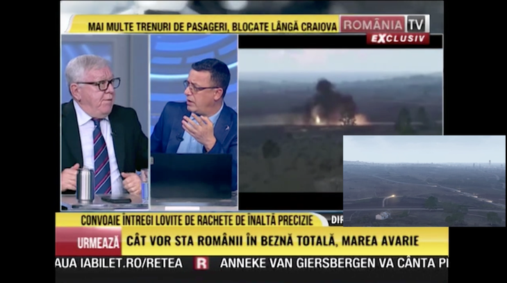 VIDEO. După Antena 3, a venit rândul România TV: au comentat un joc video, cu fostul ministru al apărării în direct
