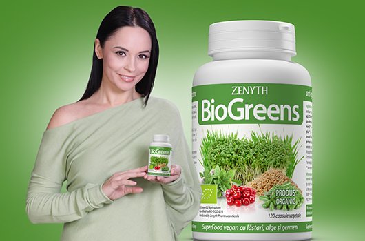 (P) BioGreens şi ArtroHelp, noutăţile primăverii de la Zenyth. Andreea Marin, imaginea BioGreens