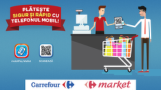 (P) Mai mult timp pentru cumpărături în magazinele Carrefour prin aplicaţia mobilPay