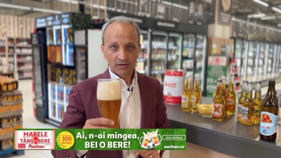 VIDEO. Cu ce bere să ne răcorim? Somelierul Virgil Dumitraşcu ne ajută ce să alegem de la Târgul de Bere Auchan (PROIECT SPECIAL)