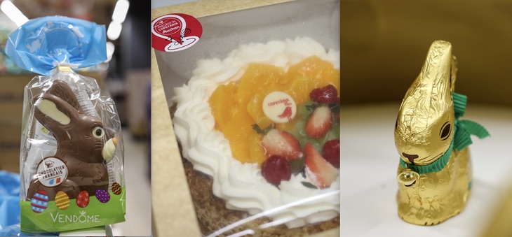 Reportaj Video. Poftă de "ceva dulce"? Iepuraşi, bomboane, ciocolată (multă), prăjituri proaspete. Ce găsiţi de Paşte la Auchan