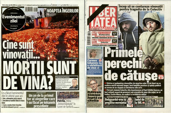 PRESA DE AZI. Ziarele, în doliu şi astăzi. Evenimentul zilei: "Morţii sunt de vină?"