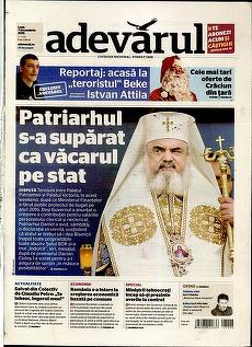 PRESA DE AZI. Adevărul: "Patriarhul s-a supărat ca văcarul pe stat"