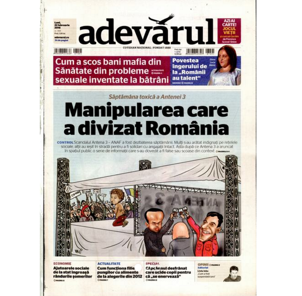 PRESA DE AZI. Adevărul: Săptămâna toxică a Antenei 3. Manipularea care a divizat România