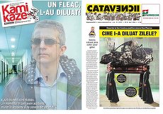 Ziarele de satiră, aceeaşi idee în cazul Condrea. Kamikaze: Un fleac, l-au diluat! Caţavencii: Cine i-a diluat zilele