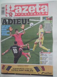 PRESA DE AZI. Gazeta Sporturilor: "Adieu! O gafă comună Tătăruşanu-Chiricheş a trimis acasă naţionala"