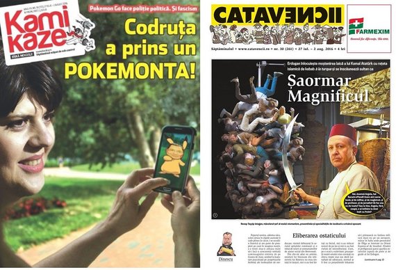 Ziarele de satiră: "Şaormar Magnificul" şi "Codruţa a prins un Pokemonta"