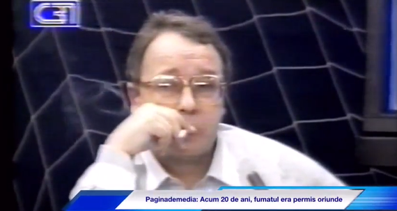 VIDEO INEDIT. Ioaniţoaia, acum 20 de ani, pe vremea când se fuma live, în studioul viitorului Pro TV
