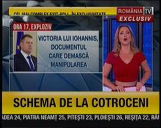 BURTIERĂ LA MINUT. Preşedintele Iohannis, „tocat” de România TV în ziua alegerilor. Burtiere manipulatoare în legătură cu un „document”