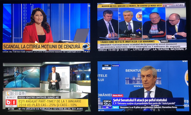 Realitatea paralelă. Posturile de ştiri la citirea moţiunii de cenzură: Pensii la România TV, pensii la Antena 3, pensii la B1