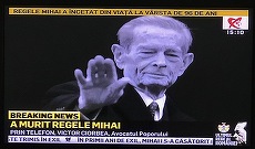 BURTIERĂ LA MINUT. A murit Regele Mihai. Burtiere sobre, în general. România TV, în stilul lor