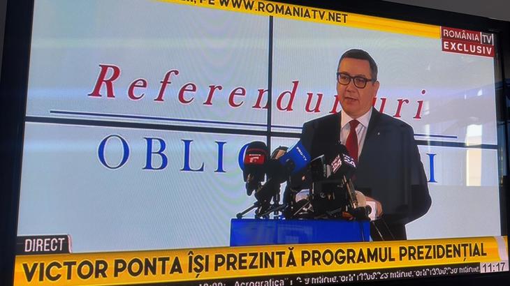 BURTIERĂ LA MINUT. Programul prezidenţial al lui Victor Ponta, în direct, pe larg, (doar) la România TV. "Punem România pe primul loc"