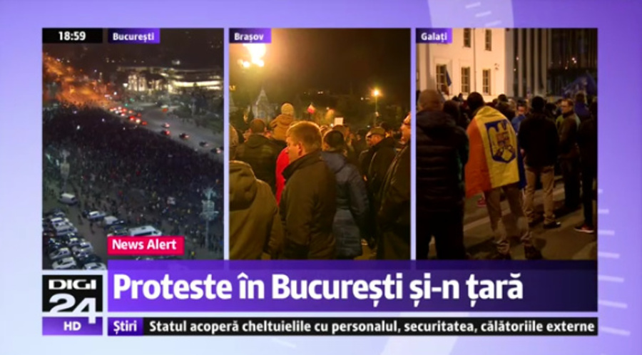 AUDIENŢE. România TV, cel mai puţin despre proteste, cele mai mari audienţe pe ştiri