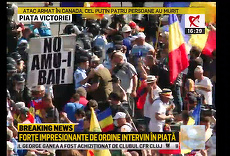 AUDIENŢE. Protestul şi intervenţia jandarmilor, oră cu oră. Antena 3, primul în cele mai multe ore. Realitatea TV, postul de ştiri cel mai vizionat pe comercial