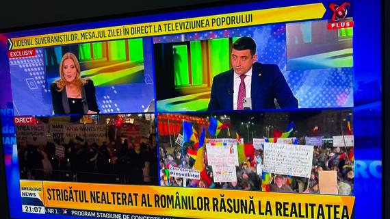 Audienţe proteste AUR. Realitatea Plus, cel mai urmărit post de ştiri şi al treilea canal TV! Televiziunea a susţinut pe faţă manifestaţiile din stradă 