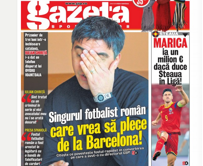 Mii de share-uri într-o singură zi pentru povestea unui fotbalist român închis în Spania