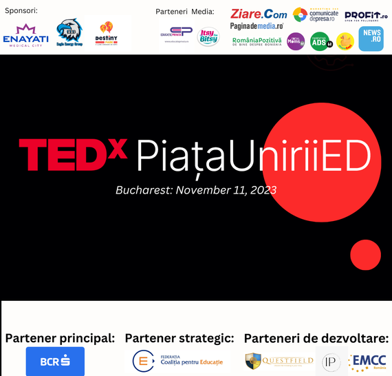 PARTENERIAT. TEDx anunţă evenimentul „Misiunea noastră comună, educaţia”. Vine şi ministrul Ligia Deca. Lista vorbitorilor