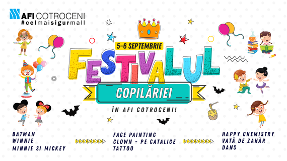 COMUNICAT. Festivalul Copilăriei. Parc de atracţii în weekend la AFI Cotroceni