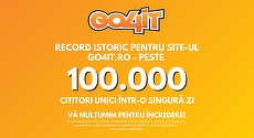 COMUNICAT. Record istoric pentru site-ul go4it.ro – peste 100.000 de cititori unici într-o singură zi