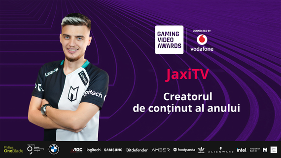 COMUNICAT. Jaxi este creatorul de conţinut al anului la Gaming Video Awards