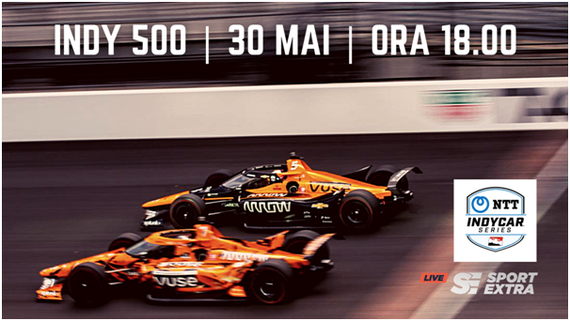 COMUNICAT. Sport Extra TV transmite Live & Exclusiv Indy 500