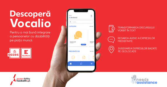 COMUNICAT. Vocalio, aplicaţia câştigătoare a hackatonului social organizat de Kaufland, a ajuns la 12.000 de utilizatori