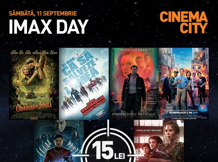 COMUNICAT. De neratat în cinema! IMAX Day în România: cele mai bune filme ale momentului la un preţ unic (VIDEO)