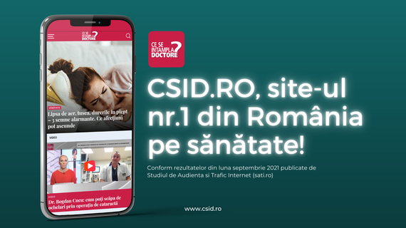 COMUNICAT. OFICIAL. CSID.ro – cel mai citit site din domeniul Sănătate & îngrijire personală în luna septembrie