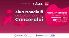 COMUNICAT. În direct din studioul GÂNDUL LIVE: Conferinţa ”Ziua Mondială de luptă împotriva cancerului”, pe 8 februarie