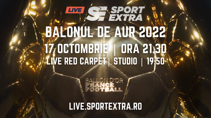 COMUNICAT. Sport Extra TV transmite in direct si exclusiv Ceremonia de decernare a Balonului de Aur 2022
