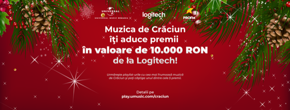 COMUNICAT. Universal Music România, alături de Logitech şi ProFM România, lansează campania de Crăciun cu premii de peste 10.000 Ron!