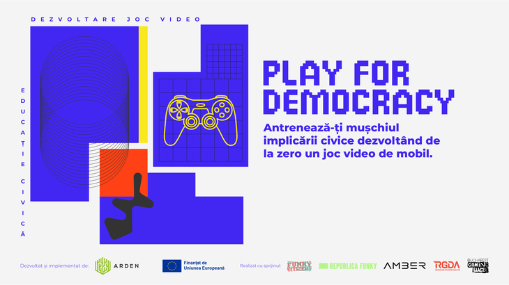 COMUNICAT. Play for Democracy cheamă tinerii să dezvolte un joc video care să inspire tânăra generaţie să iasă la vot în 2024