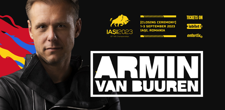 COMUNICAT. Armin van Buuren vine la Iaşi la Digital Throne - Campionatul Mondial de Esports, pe 1 septembrie