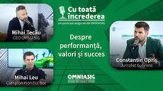 COMUNICAT. OMNIASIG Vienna Insurance Group lansează podcastul  „Cu toată încrederea”. Primul episod, cu Mihai Leu (VIDEO)