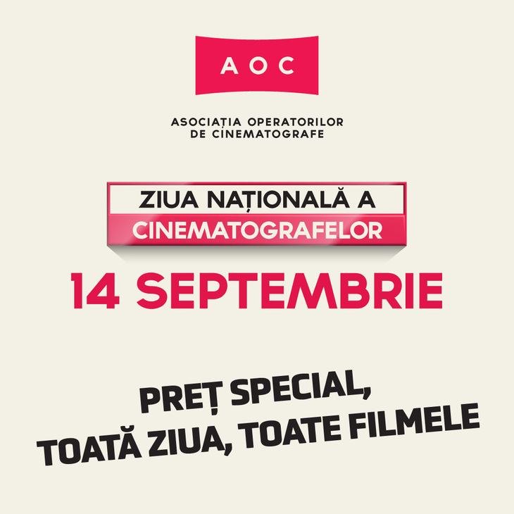 COMUNICAT. 14 septembrie, Ziua cinematografelor in Romania