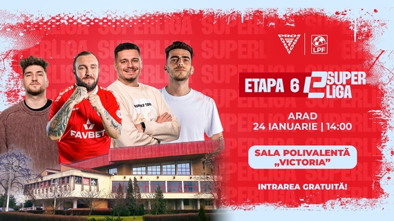 COMUNICAT. Cei mai buni jucători de EA FC din România se întâlnesc la Arad în etapa a VI-a eSuperliga