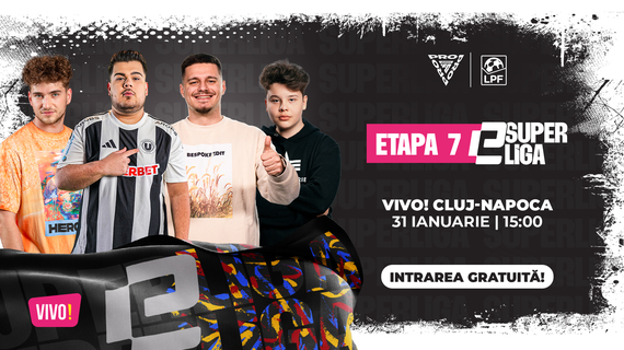 COMUNICAT. eSuperliga, campionatul virtual de fotbal de EA FC, revine la Cluj-Napoca
