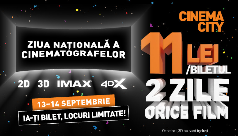 COMUNICAT. Tu ce faci weekendul acesta? Sute de mii de oameni sunt asteptati la Ziua Nationala a Cinematografelor cu filme mari la preturi mici