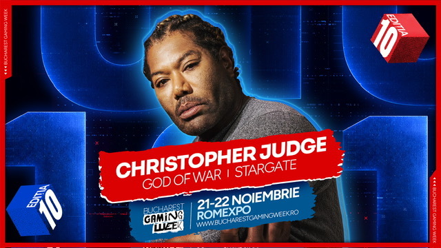 COMUNICAT. Christopher Judge, actorul care îl interpretează pe Kratos în celebra serie God of War, vine la Bucharest Gaming Week