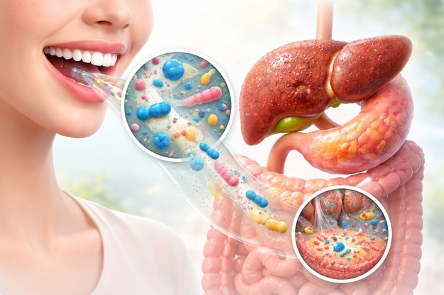 Poza pentru articolul Bacteriile din cavitatea orală pot duce la agravarea bolii hepatice cronice, sugerează un nou studiu