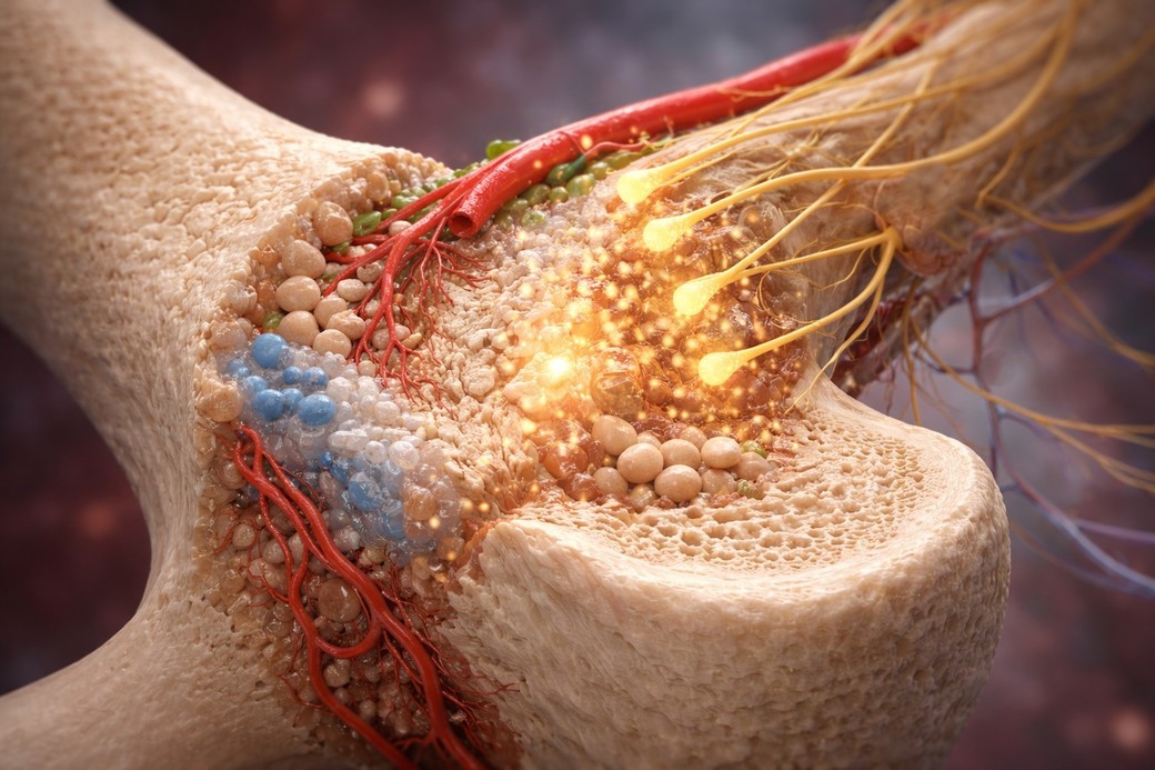 Cercetătorii au realizat prima hartă a circuitelor nervoase din os şi au identificat semnalele-cheie implicate în repararea osoasă