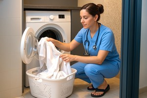 Majoritatea maşinilor de spălat obişnuite nu elimină riscul de bacterii rezistente de pe uniformele personalului medical
