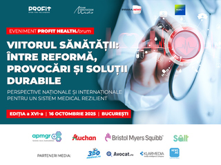 Evenimentul Profit Health.forum - Ediţia a XVI-a, organizat în 16 octombrie