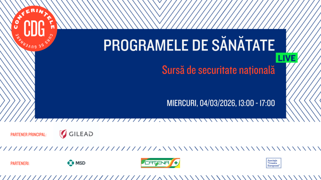 Conferinţa "Programele de sănătate - sursă de securitate naţională", miercuri, 4 martie, de la ora 13.00