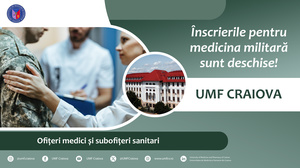 Înscrieri deschise pentru medicina militară la Craiova